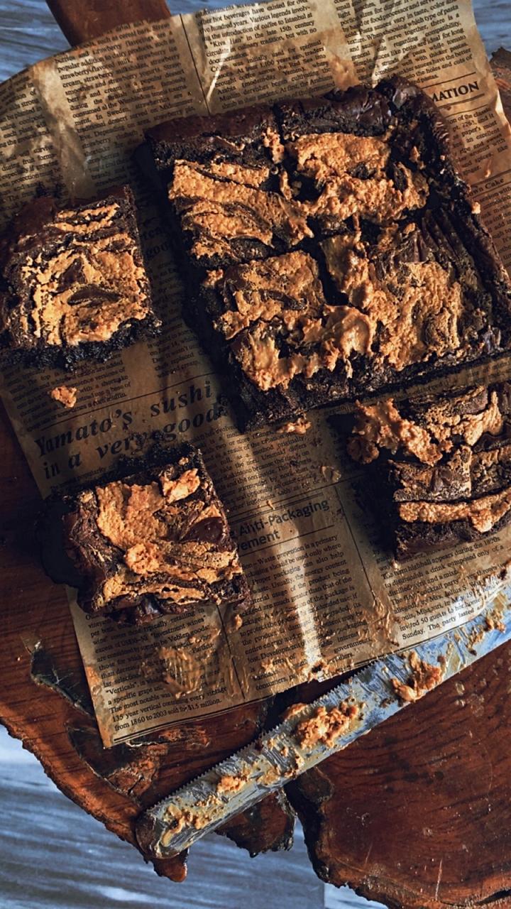 Peanut Butter Swirl Brownies